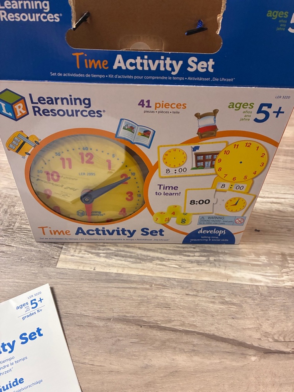 Yellow Time Activity Set for Kids - Educational Clock Kit